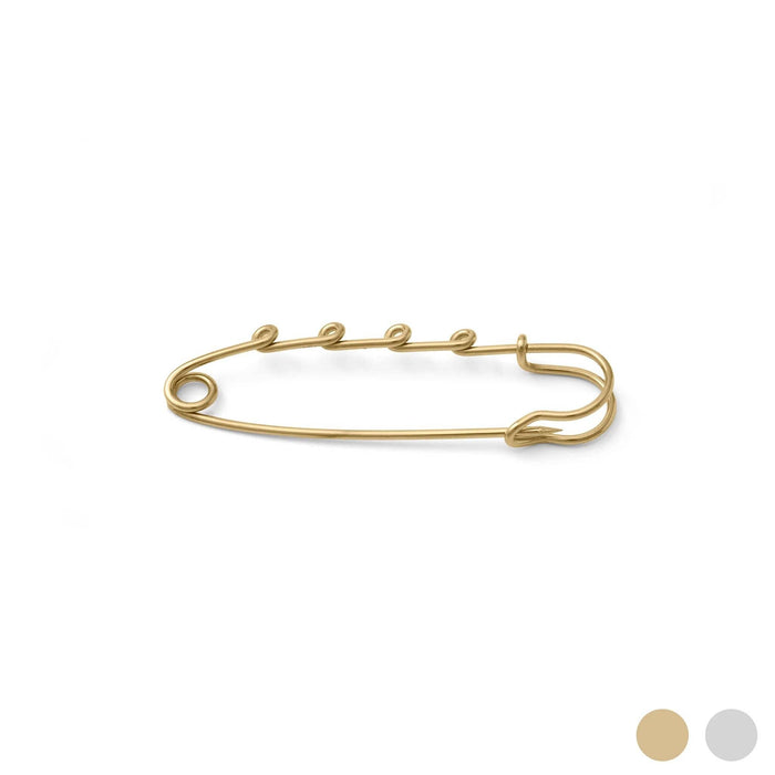 18K Gold Stainless Steel Charm Holder Brooch