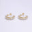 Gold Filled White Pearl Lined 20mm C-Shaped Hoop Earrings