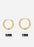 18K Gold PVD Stainless Steel Textured Huggie Hoop Earrings / ERJ0012