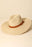 Straw Faux Leather Belt Strap Floppy Hat