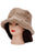 Solid Faux Fur Bucket Hat - Diamond Quilted Fabric