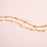 18K Gold PVD Steel Station Pearl Paperclip Chain Bracelet