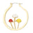 Mushroom Party Gold Hoop Earrings