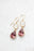 Opal Glass Earrings | Modern Earrings | Dusty Plum Teardrop