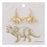 Prehistoric Times Gold Triceratops Earrings