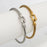 18K Gold PVD Stainless Steel Buckle Clasp Bangle Bracelet