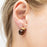18K Gold PVD Stainless Steel Tortoise Shell Stud Earrings