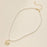 Beaded Pearl Necklace with Gold Coin Pendant Elegant Jewelry