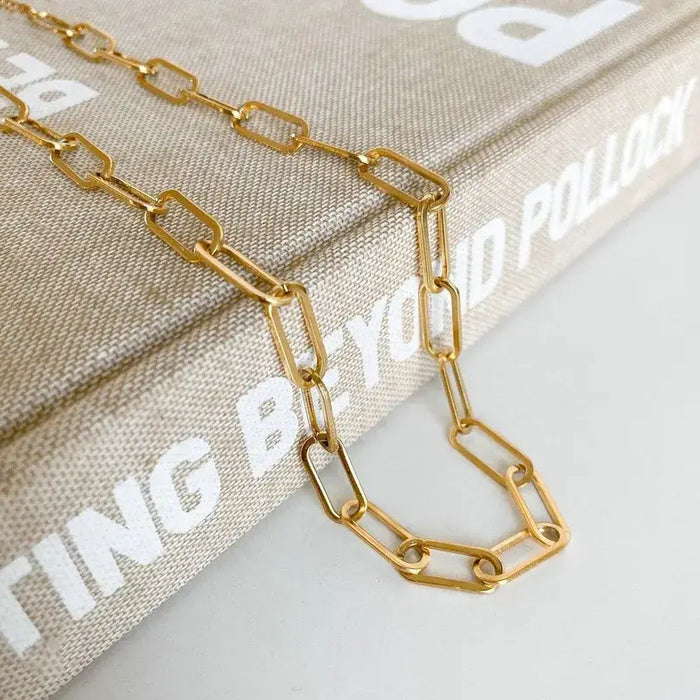 Large Chunky Paperclip Necklace