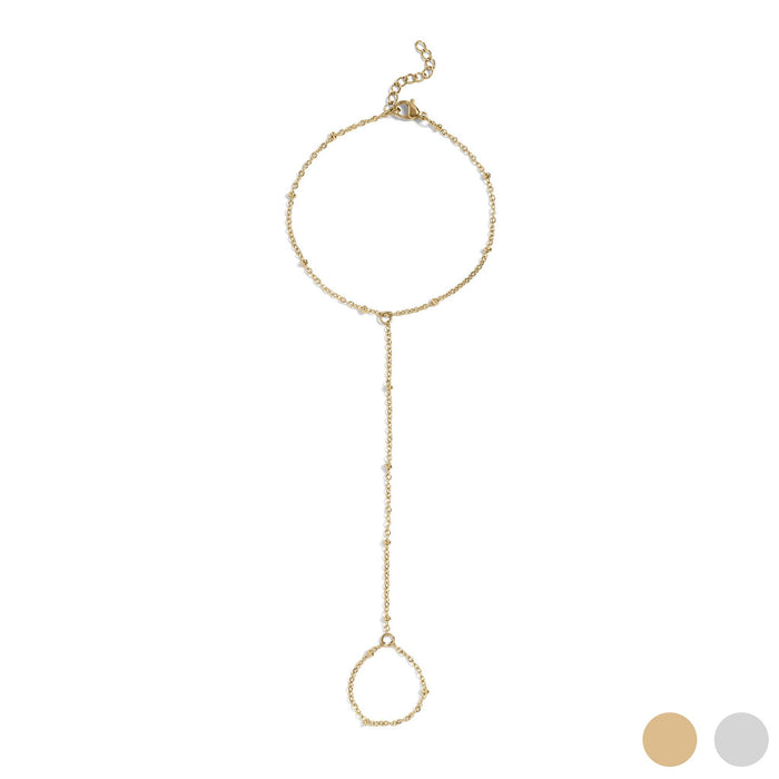 18K Gold PVD Stainless Steel Satellite Hand Chain