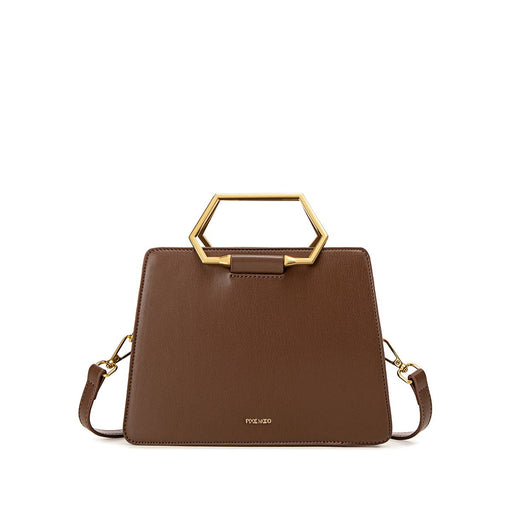 Geo - Recycled Vegan Mini Tote - Espresso