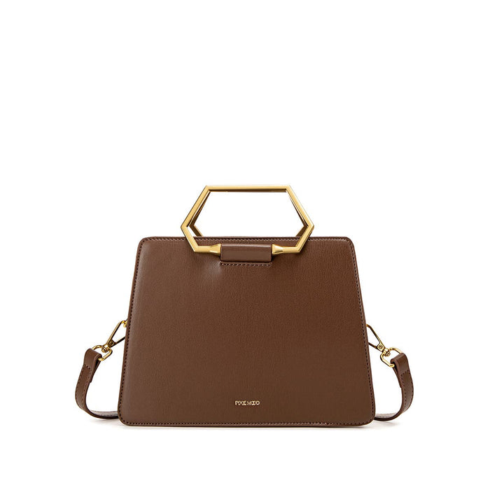 Geo - Recycled Vegan Mini Tote - Espresso