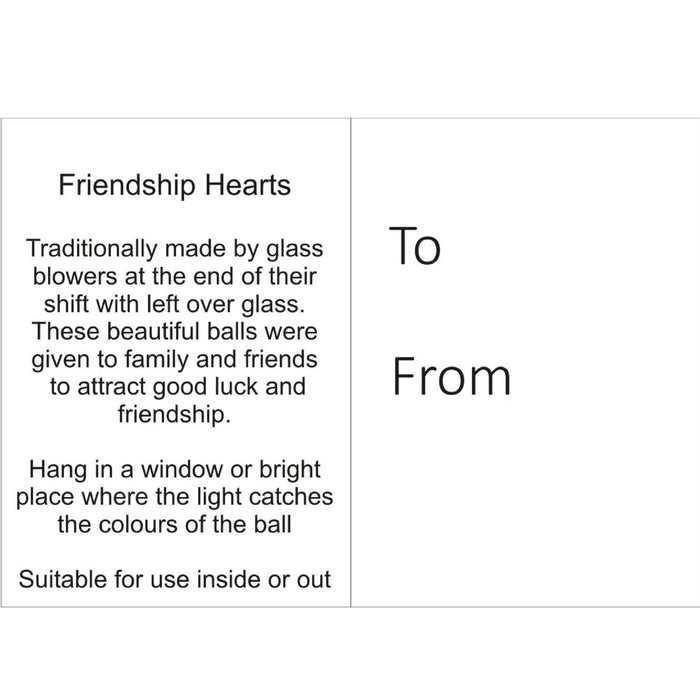 8cm Friendship Heart - Pastel Silver