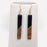 Resin Wooden Stick Rectangular Pendant Earrings