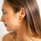 18K Gold PVD Stainless Steel Oval Huggie Earrings
