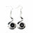 Geometric Dangle Earrings Inlaid with Natural Stone