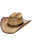 Eyeleted Vintage Burnt Cutter Palm Straw Cowboy Hat