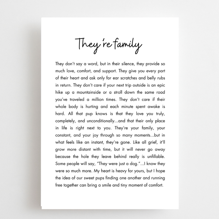 The Lettery Studio - Sympathy Card - Loss Of Their Dog