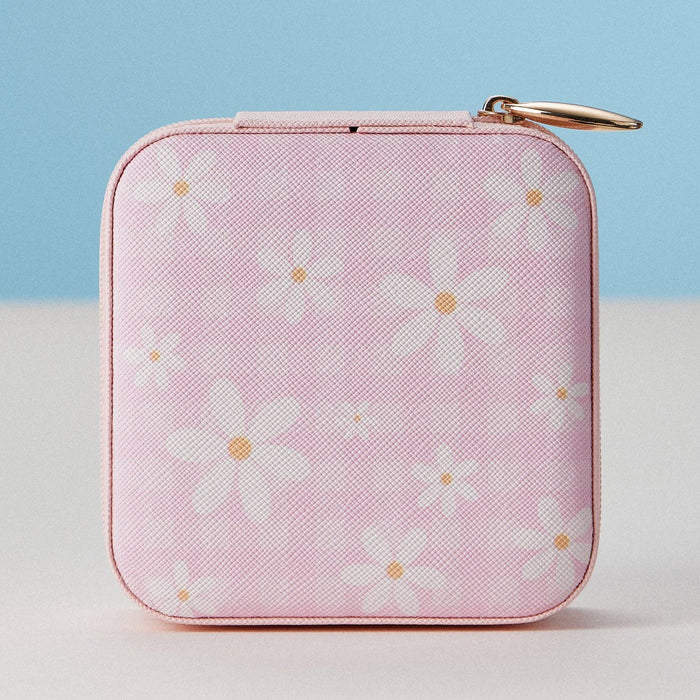 Faux Leather Novelty Print Travel Jewelry Box