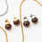 18K Gold PVD Stainless Steel Tortoise Shell Stud Earrings