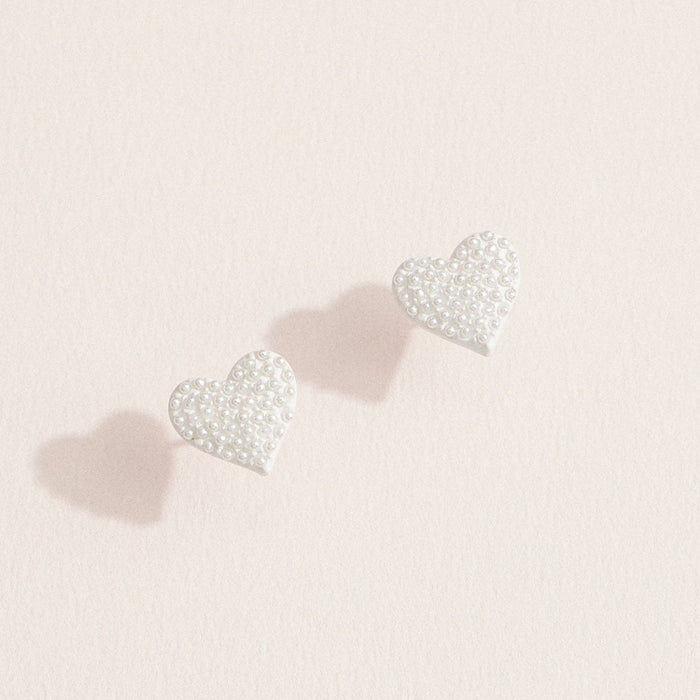 Heart Earring with CZ Stones