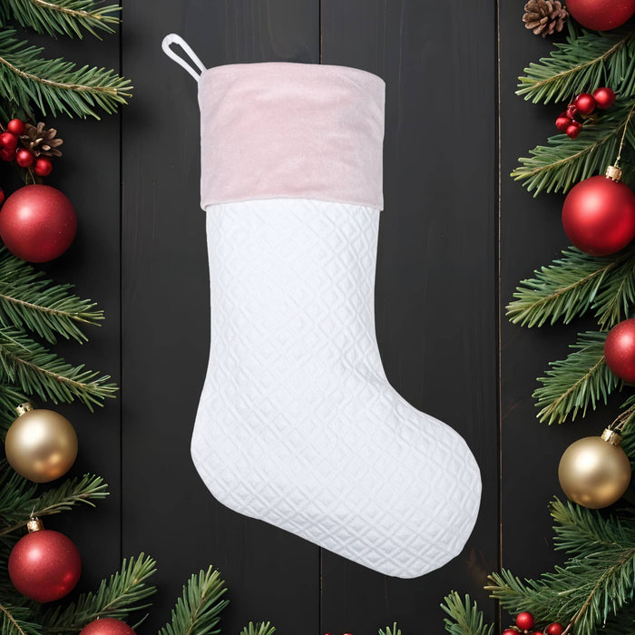 Pink Plaid Christmas Stockings
