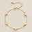 Gold Clover Charm Bracelet with Enamel Accents