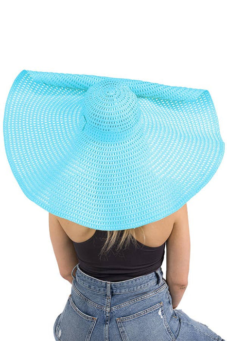 Extra Wide Floppy Wire Brim Straw Sun Hat