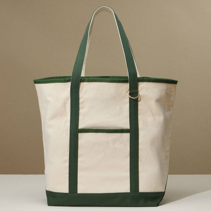 Ecofriendly Cotton Canvas Carry Tote with Charm Holder