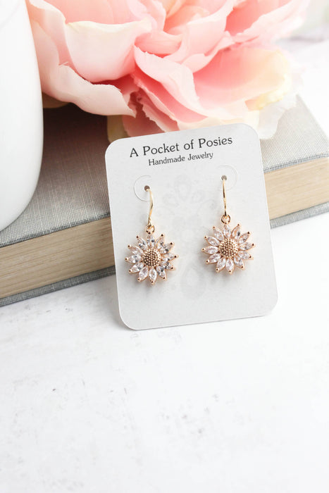 Sunflower Earring | Sparkling Glass Earrings