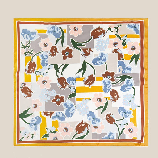 Abstract Floral Art Print Bandana Scarf