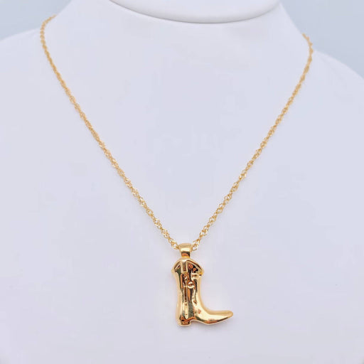 Western Cowgirl Boot Charm Necklace - WJ