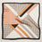 Geometric Square Scarf | Modern Abstract Print with Contrast Border