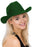 Plain Faux Felt Cowboy Wide Brim Hat