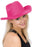 Plain Faux Felt Cowboy Wide Brim Hat