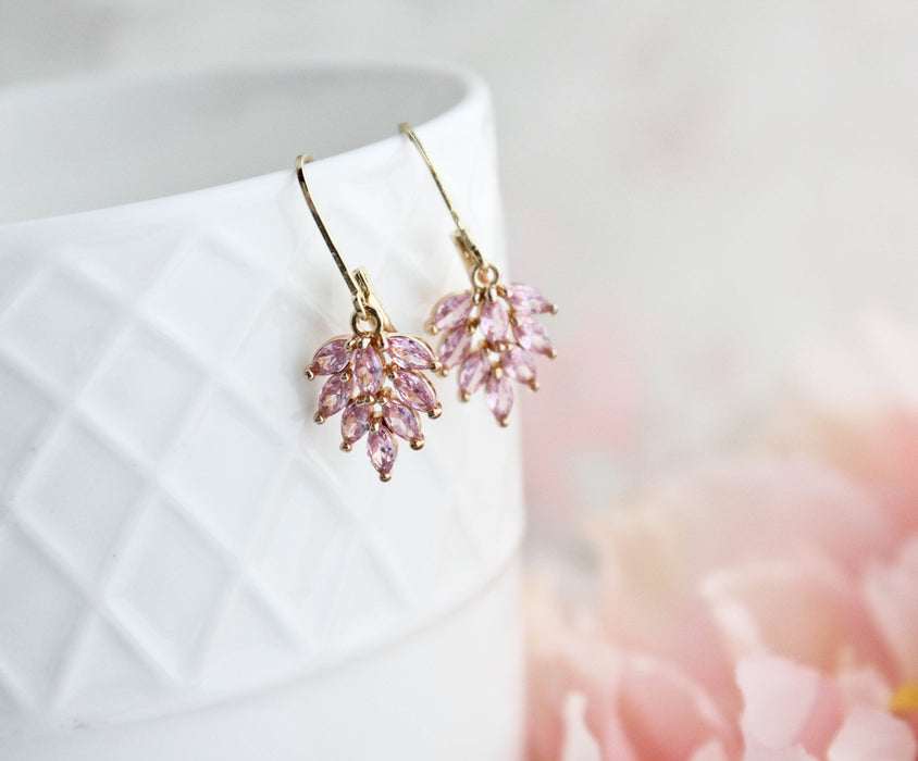 Little Leaf Earrings | Rhinestone Earrings