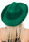 Plain Faux Felt Cowboy Wide Brim Hat