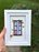 Handmade Quilled Paper Art: Window with Flowers & Bees (5x7)