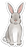 Bunny Sticker 3x1.5in