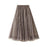 Plaid Tulle Midi Skirt