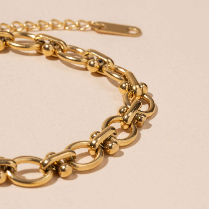 18K Gold-Dipped Stainless Steel Chain Link | Bracelet