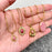 Geometric Rhodochrosite Charm 18K Golden Necklace