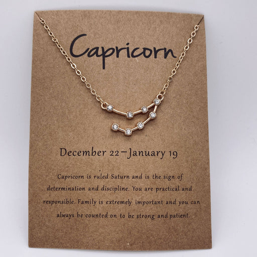 12 Constellations Necklace Inlaid with Rhinestone