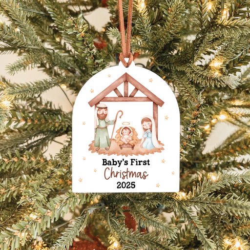 Baby's First Christmas Ornament 2025 | Mary and Joseph
