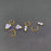Blue and White Porcelain 18K Golden SS Huugie Earrings - FGS