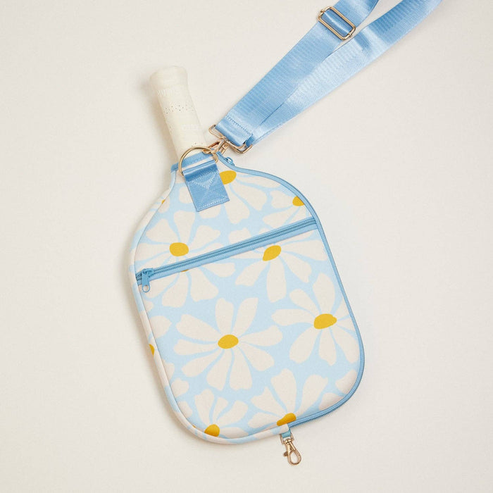 Abstract Daisy Floral Neoprene Pickleball Paddle Bag