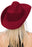 Plain Faux Felt Cowboy Wide Brim Hat