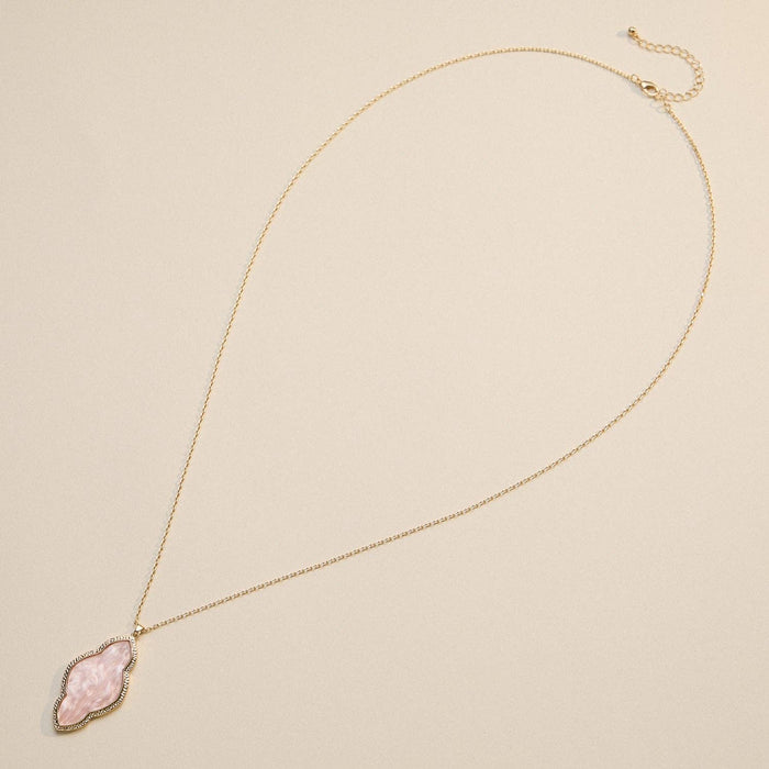 Iridescent Cloud-Shaped Pendant Necklace