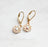 Little Daisy Earrings - Glossy Gold and Opal Glass