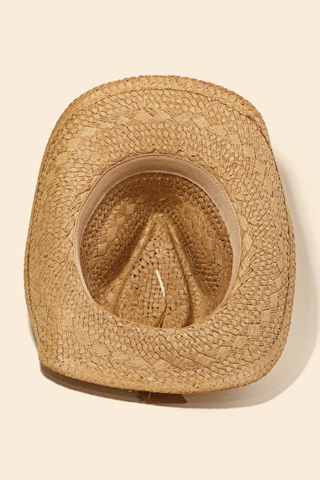 Straw Braided Western Cowboy Hat
